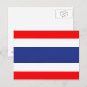 Thailändische Flagge Postkarte (Vorne/Hinten)