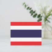 Thailändische Flagge Postkarte (Stehend Vorderseite)