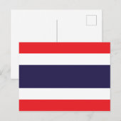 Thailändische Flagge Postkarte (Vorne/Hinten)