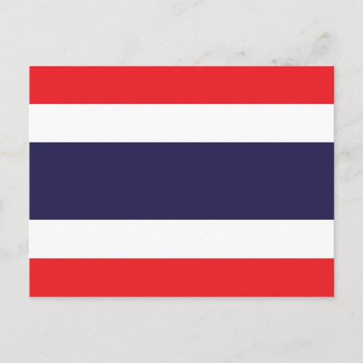 Thailändische Flagge Postkarte (Vorderseite)