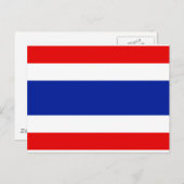 Thailändische Flagge Postkarte (Vorne/Hinten)