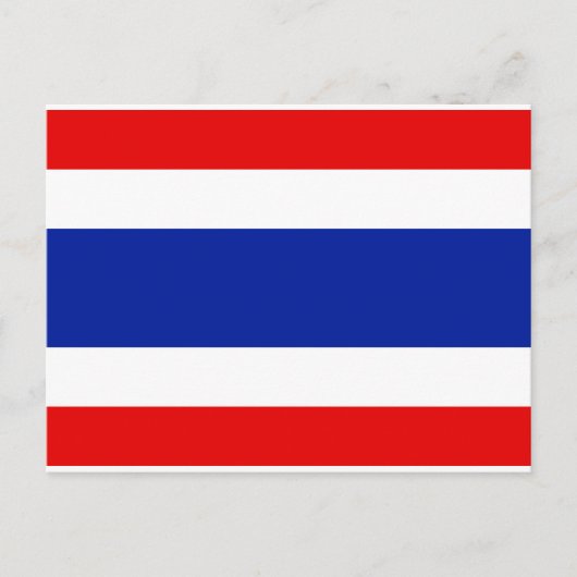 Thailändische Flagge Postkarte (Vorderseite)
