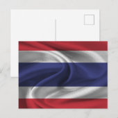 Thailändische Flagge Postkarte (Vorne/Hinten)
