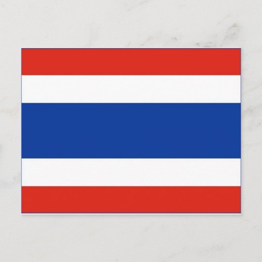Thailändische Flagge Postkarte (Vorderseite)