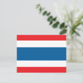 Thailändische Flagge Postkarte (Stehend Vorderseite)