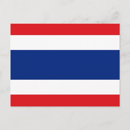 Thailändische Flagge Postkarte (Vorderseite)