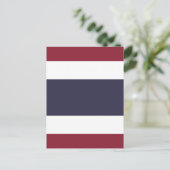Thailändische Flagge Postkarte (Stehend Vorderseite)