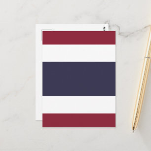 Thailändische Flagge Postkarte