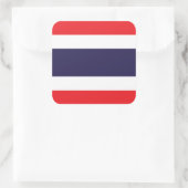 Thailändische Flagge Quadratischer Aufkleber (Tasche)