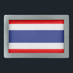 Thailändische Flagge Rechteckige Gürtelschnalle<br><div class="desc">Flagge Thailands</div>