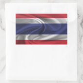 Thailändische Flagge Rechteckiger Aufkleber (Tasche)