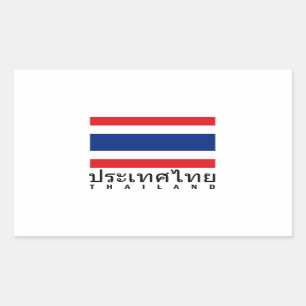 Thailändische Flagge Rechteckiger Aufkleber