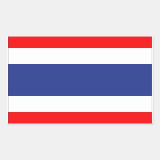 Thailändische Flagge Rechteckiger Aufkleber (Vorderseite)