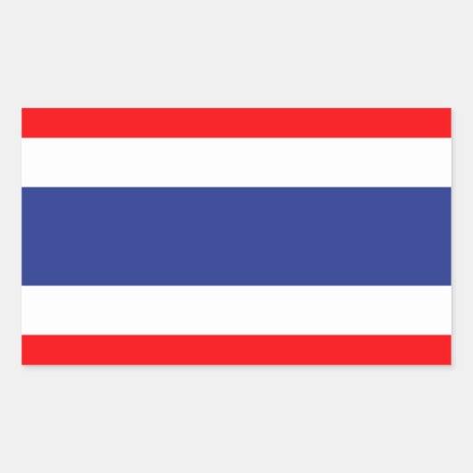 Thailändische Flagge Rechteckiger Aufkleber (Vorderseite)