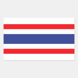 Thailändische Flagge Rechteckiger Aufkleber