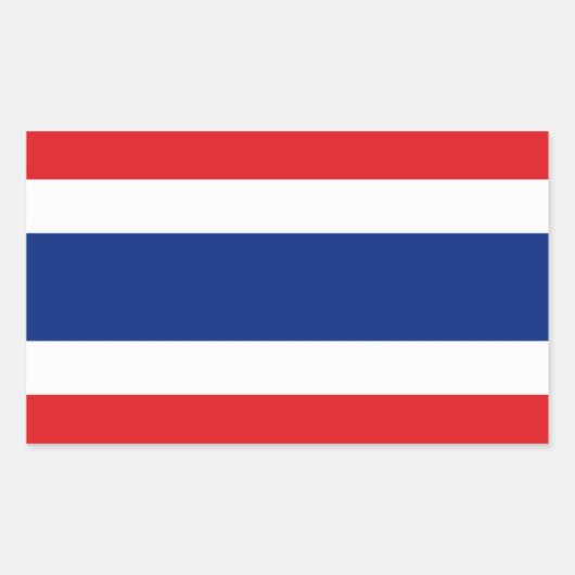 Thailändische Flagge Rechteckiger Aufkleber (Vorderseite)