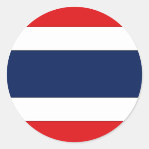Thailändische Flagge Runder Aufkleber