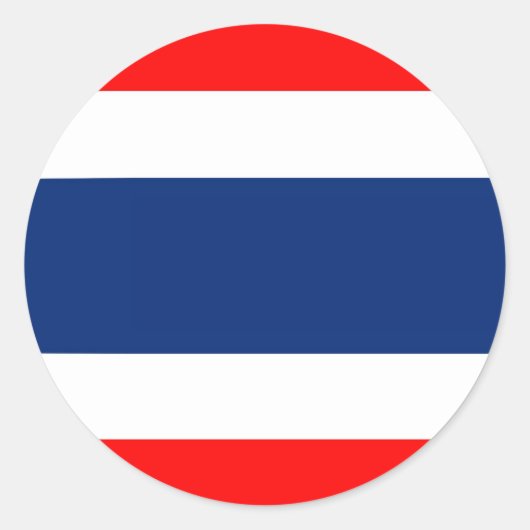 Thailändische Flagge Runder Aufkleber (Vorderseite)
