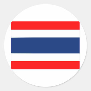 Thailändische Flagge Runder Aufkleber