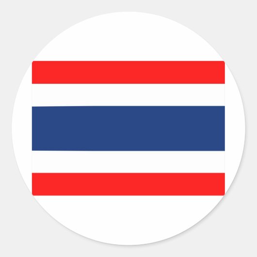 Thailändische Flagge Runder Aufkleber (Vorderseite)