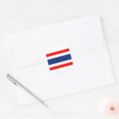 Thailändische Flagge Runder Aufkleber (Umschlag)