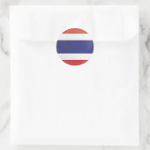 Thailändische Flagge Runder Aufkleber (Tasche)