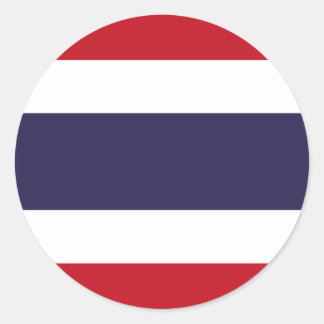 Thailändische Flagge Runder Aufkleber