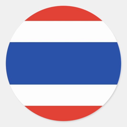 Thailändische Flagge Runder Aufkleber (Vorderseite)