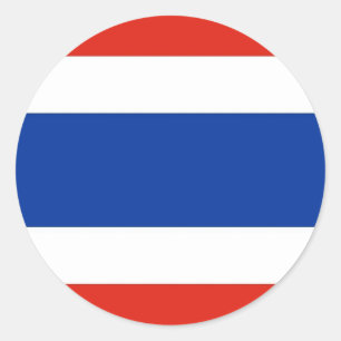 Thailändische Flagge Runder Aufkleber