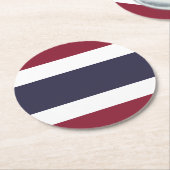 Thailändische Flagge Runder Pappuntersetzer (Angewinkelt)