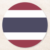 Thailändische Flagge Runder Pappuntersetzer (Vorderseite)