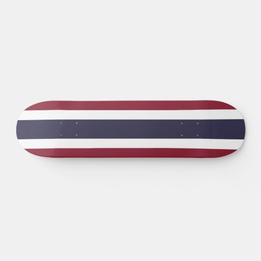Thailändische Flagge Skateboard (Horizontal)