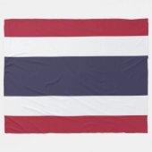 Thailändische Flagge (Thailand) Fleecedecke (Vorderseite (Horizontal))