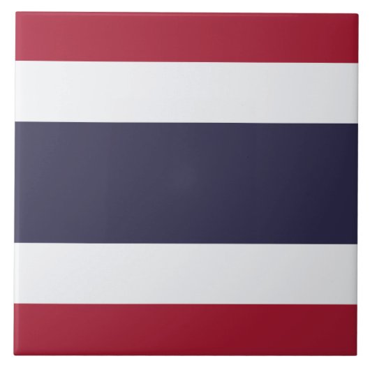 Thailändische Flagge (Thailand) Fliese (Vorderseite)