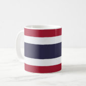 Thailändische Flagge (Thailand) Kaffeetasse (Vorderseite Links)