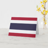 Thailändische Flagge (Thailand) Karte (Gelbe Blume)