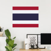 Thailändische Flagge (Thailand) Poster (Heimbüro)