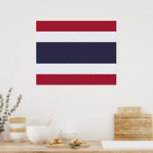 Thailändische Flagge (Thailand) Poster (Küche)