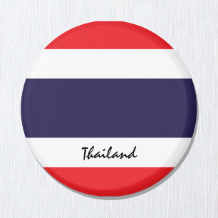 Thailändische Flagge & Thailand - Reise-/Sportfans Magnet
