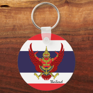Thailändische Flagge & Thailand Urlaub, Patrioten Schlüsselanhänger