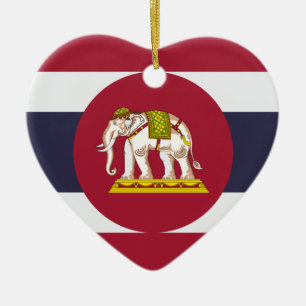 Thailändische Flagge - Thailändische Flagge -  Keramik Ornament
