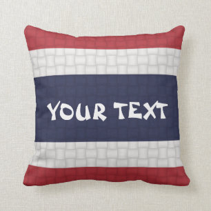 Thailändische Flagge Thailands: ADDIEREN SIE TEXT Kissen