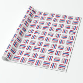 Thailändische Flagge und Thailand Geschenkpapier (Ungerollt)