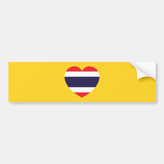 Thailändische Herzenflagge Autoaufkleber (Vorne)