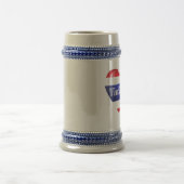 Thailändische Herzenflagge Bierglas (Mittel)