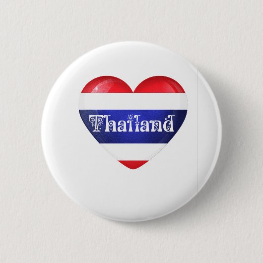 Thailändische Herzenflagge Button (Vorderseite)