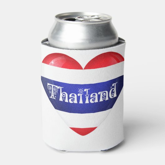 Thailändische Herzenflagge Dosenkühler (Kanne Vorderseite)