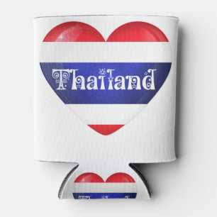 Thailändische Herzenflagge Dosenkühler