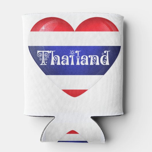 Thailändische Herzenflagge Dosenkühler (Rückseite)