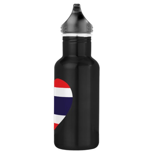 Thailändische Herzenflagge Edelstahlflasche (Rechts)